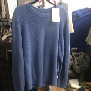 NNO7 Blue Crewneck Sweater with Classic Fit